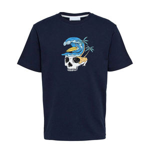 T-shirt personnalisé pour homme à manches courtes, col rond, tricoté, respirant, avec logo imprimé par transfert thermique, motif uni, polyester/coton - Product Image 1