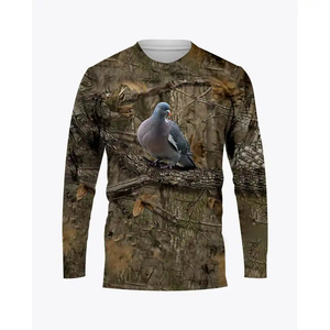 Chemise de pêche personnalisée pour hommes en polyester avec sublimation camouflage, anti-UV, pour l'été, t-shirts de pêche pour garçons à manches longues - Product Image 2
