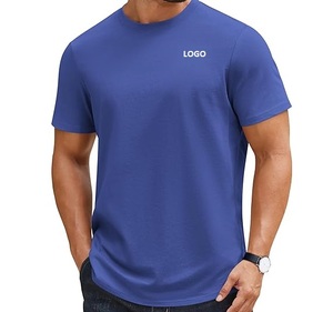 Camiseta de Cuello Redondo para Hombre, Mezcla de Algodón, Corte Atlético, Camisetas de Manga Corta para Hombre, Camisetas 100% Algodón - Product Image 3