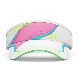 Visière de soleil personnalisée OEM pour femmes, sublimation, protection UV, séchage rapide, réglable, pour le golf et le tennis, sports de plein air (polyester) - Product Image 1