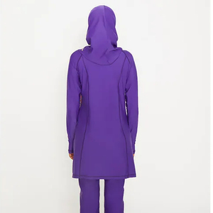 Modest <b>Islamic</b> <b>Swimsuit</b> for Women Front Breathable 2026 OEM Custom 2-Piece High Cut Print Burkini Swimwear Set Full Coverage - Product Image 3