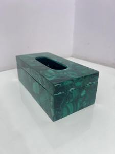 Portarrollos de Papel Decorativo de Piedra Semipreciosa Verde de Primera Calidad, Caja Rectangular Ideal para la Isla de la Cocina y la Mesa de Comedor - Product Image 3