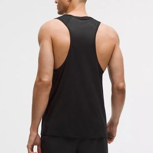 Débardeur de sport côtelé léger et respirant en polyester/coton pour homme avec logo frontal - Product Image 3