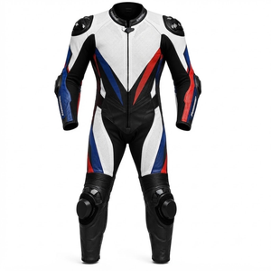 Traje de Carreras Super MotoCP Personalizado para Hombre, Cuero Vacuno/Canguro, Mono de Motocicleta de 1 Pieza, Hecho a Medida, Nivel CE 2 - Product Image 1