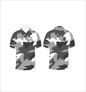 Men’s Grey Black <b>White</b> Abstract Print <b>Polo</b> Shirt Short Sleeve Casual Fashion Breathable Summer Tee - Product Image 3