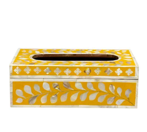 Boîte à mouchoirs en nacre sur mesure, best-seller, boîte à mouchoirs MOP artisanale, incrustation de os, luxe, murale - Product Image 3