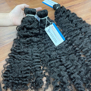 Tissage de cheveux humains bouclés birmans couleur noire 100% cheveux vietnamiens Fournisseur de premier plan - Product Image 4