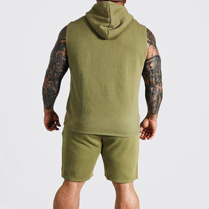 New Men's Slim-Fit Sleeveless <b>Hoodie</b> Cotton Material Gym Training <b>Workout</b> Running Bodybuilding Pullover Sleeveless <b>Hoodie</b> - Product Image 6