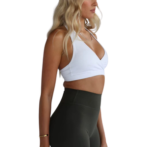 Conjunto de Yoga de Cintura Alta para Mujer, Top Deportivo con Cuello en V y Pantalones Cortos, 2 Piezas, Ropa Deportiva Transpirable de Secado Rápido - Product Image 5