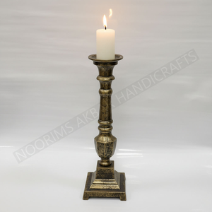 Juego de 3 Portavelas de Latón Antiguo Vintage, Candelabros de Metal Rústico, Centro de Mesa Decorativo para el Hogar - Product Image 5