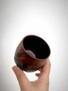 Taza de Té de Madera Hecha a Mano, Vaso Tallado con Laca, Taza de Café Ecológica, Taza de Whisky Rústica, Vajilla de Madera Natural, Regalo para - Product Image 4