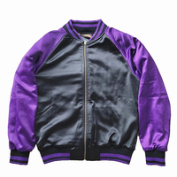 Veste bomber Sukajan en toile à fermeture éclair pour homme, style streetwear, réversible, logo personnalisé, prix de gros, haute qualité, séchage rapide