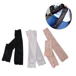 Mangas de encaje para mujer, color negro, blanco, beige, protección anti-UV para adultos, material de nailon y elastano - Product Image 3