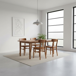 เก้าอี้รับประทานอาหารไม้สักธรรมชาติสไตล์สแกนดิเนเวียน รุ่นโรปัน คุณภาพสูง ทนทาน เป็นมิตรกับสิ่งแวดล้อม ดีไซน์ทันสมัย ผิวเรียบเนียน เหมาะสำหรับร้านกาแฟ รับประทานอาหารที่บ้าน และเฟอร์นิเจอร์ภายในบ้าน - Product Image 5