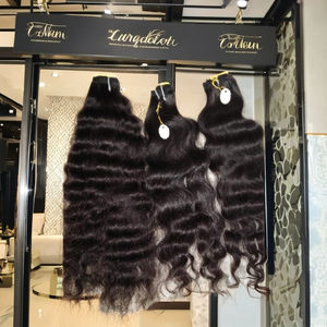 Extensions de tissage de cheveux humains vierges Remy de vente chaude d'Inde du Sud Styles de vague naturelle et de vague profonde en vrac - Product Image 1