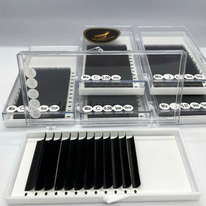 ขนตาปลอมแบบพัดสำเร็จรูป 10D 0.05 มม. C CC D M Curl Cashmere  ฐานหลวม ผลิตจาก PBT ของเกาหลี  พร้อมกล่องโลโก้สั่งทำได้ ขายส่งจำนวนมาก - Product Image 5