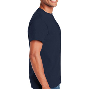 Camisetas de Hombre Estilo Urbano, 100% Algodón Jersey, Opción de Logotipo Personalizado, Cuello Redondo, Secado Rápido, Transpirables, Corte Regular, Color Azul Marino - Product Image 4