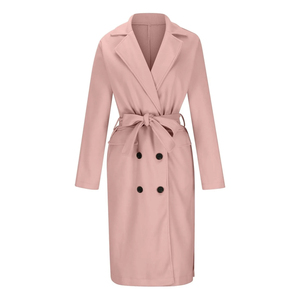 Unisex Full Length <b>Leather</b> <b>Coat</b> Soft Hide Winter Overcoat <b>Long</b> Sleeve Fold Collar Front Button Warm Outerwear Classic - Product Image 6