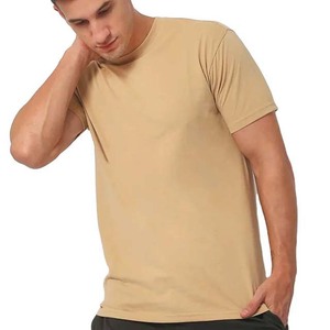 Factory Wholesale Custom Woven Short Sleeve Regular Fit 100% Cotton Formal <b>Men</b> Premium Breathable <b>T</b>-<b>Shirt</b> - Product Image 5