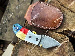 Cuchillo Plegable de Bolsillo para Camping, Miniatura, de Acero de Damasco, Personalizable, con Hoja de 2 Pulgadas, Afilada como una Navaja, Venta al Por Mayor, Compatible con OEM/ODM - Product Image 3