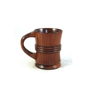 Eco Friendly Wooden Coffee Mug Handmade Solid Wood Mug Natural Finish Rustic Style Drinkware for Kitchen Dining - Product Image 3