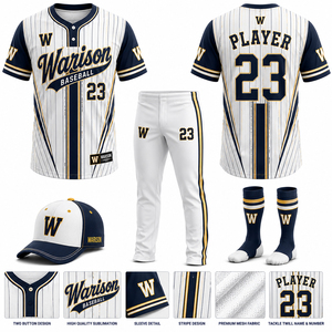 Wholesale Baseball Teamwear Uniform Set Plus Size Breathable 100% Polyester Sportswear Softball Uniform Kit - Product Image 1