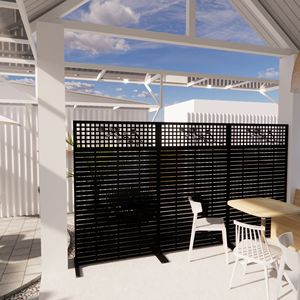 Divisorio Decorativo in Metallo Personalizzabile 183 cm (A) x 110 cm (L) per Interni/Esterni, Schermo Privacy per Balcone e Patio in Stile Artistico - Product Image 3