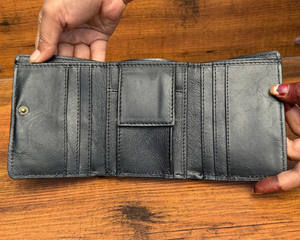 กระเป๋าสตางค์พับสามทบทำจากหนังแท้พิมพ์ลายโลโก้ได้ตามต้องการกระเป๋าสตางค์ธุรกิจใส่บัตรได้หลายใบคุณภาพสูงขายส่ง - Product Image 6