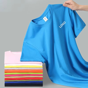 เสื้อทำงานผู้ชายสีน้ำเงิน เสื้อยืดโพลีเอสเตอร์สั่งทำพิเศษ พิมพ์ลายตามต้องการ เสื้อยืดคอกลม - Product Image 1