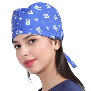 Women Operating Room <b>Scrub</b> <b>Cap</b> Cotton Surgical Nurse Hat Adjustable Medical Hospital Head Cover OEM Manufacturer - Product Image 1