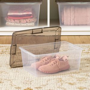 17 Qt. Boîtes de rangement en plastique avec couvercles, empilables, lot de 8 - Product Image 4