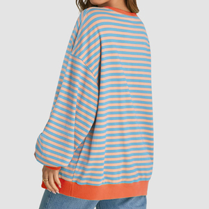 Sweat-shirts d'hiver pour femmes, manches longues, col rond, décontractés, en tricot uni, 100% coton, molleton écologique, confortables, logo personnalisé sur le devant - Product Image 4