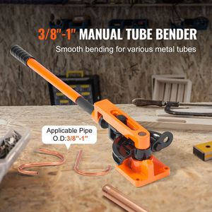 Piegatubi Manuale Fai-da-te con Manico in Acciaio e 7 Matrici per Tubi in Rame e Alluminio da 3/8'' a 1'' OD - Product Image 2