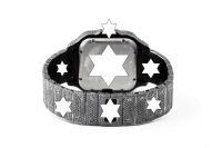 Montre automatique carrée pour homme, style Hip Hop de luxe, entièrement sertie de moissanite noire, chiffres arabes, mécanique