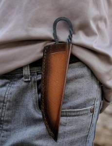 Couteau de poche celtique forgé à la main par des artisans vikings, lame en acier inoxydable, qualité industrielle, pour chauffeurs de camion, collection d'art vintage - Product Image 4