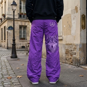 Pantalon baggy en nylon, coupe décontractée confortable, bas de tenue athlétique avec tissu en nylon respirant et pratique pour le quotidien - Product Image 3