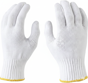 ถุงมือป้องกันมือ ถุงมือทำงานนิรภัยแบบถักจากผ้าฝ้าย สำหรับงานก่อสร้าง พร้อมคุณสมบัติกันลื่นสำหรับคนงาน - Product Image 1