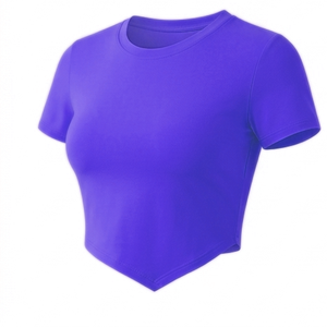 Top Corto Sin Mangas para Mujer, Color Morado, Tejido de Poliéster, Corte Regular, para Todas las Temporadas, Personalizable - Product Image 3