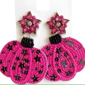 Boucles d'oreilles pendantes vintage brodées en gros pour Halloween, Noël, le réveillon du Nouvel An et les événements chrétiens, motif en forme de crochet - Product Image 1