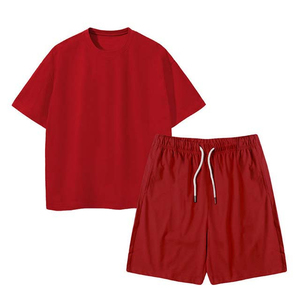 Conjunto de Ropa de Verano para Hombre, Personalizado, Transpirable, de Algodón, con Parches, Camiseta y Pantalones Cortos, Estilo Deportivo Informal - Product Image 2