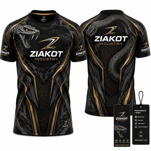 เสื้อยืด ZIAKOT ดีไซน์ใหม่สำหรับผู้ชาย สีดำขาว แบบสั่งทำพิเศษเพื่อการเล่นกีฬา - Product Image 5