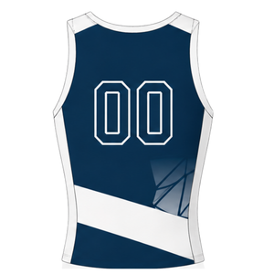 Maillot de football bleu marine personnalisé par le fabricant, sans manches, uniforme sportif, tenue d'entraînement d'équipe, vêtements de performance sur mesure - Product Image 2