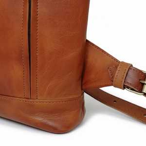 High Grade Genuine Leather Roll Top Backpack Exquisite Craftsmanship Cowhide <b>Bag</b> <b>For</b> <b>Men</b> Professional Trip LRTB-0137 - Product Image 5