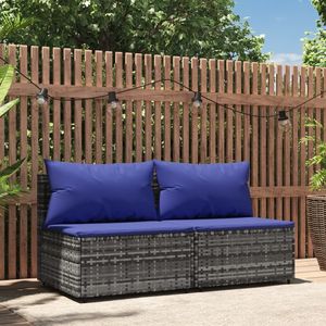 Canapé central gris pour patio, idéal pour la décoration de jardin - Product Image 1