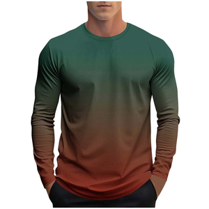 New Arrival Cotton Custom Oversized Long Sleeve <b>Tshirts</b> Wholesale Custom Logo Causal High Street Long Sleeve T-shirts - Product Image 2