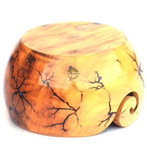 Cuenco de Hilo de Madera Estilo Antiguo, de Teca Pulida Jali, con Decoración Tallada Ovalada, Soporte para Regalos, Hogar, Cocina, Animal, de AYAANS - Product Image 2