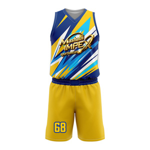 Camiseta de Baloncesto Sublimada con Cuello en V y sin Mangas, Uniforme de Baloncesto, Pantalones Cortos, Mochila, Diadema, Logotipo del Equipo 68 - Product Image 3