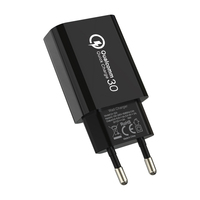 Chargeur mural USB rapide QC3.0 18W, adaptateur d'alimentation Quick Charge 3.0, matériau ignifuge pour smartphones, tablettes, écouteurs