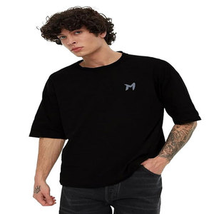 Camiseta Extra Grande para Hombre, 100% Algodón, con Logotipo Personalizado, Diseño Sólido, Gruesa, Hombros Caídos, Impresión Serigrafiada, Personalizable - Product Image 1