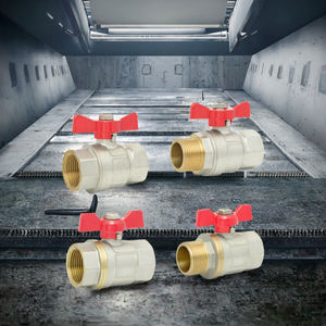 C-Way Factory Direct Manual High Temperature Brass Ball Valves Butterfly Handle PTFE Sealing OEM for Oil Gas Industry - Product Image 3